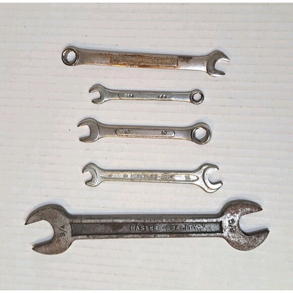 Vtg Mixed Lot Open End Wrench Lot  8mm 10mm 3/4 5/8 3/8 1/4 Heyco Craftsman Tool - Picture 3 of 3